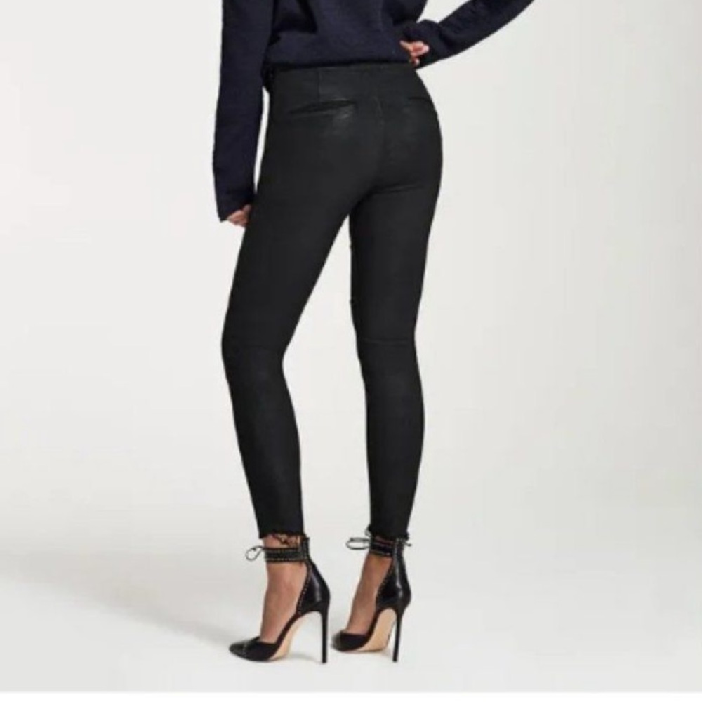 DL1961 Haven Coated Black Asphalt Leggings Raw Hem Side Zipper-26
